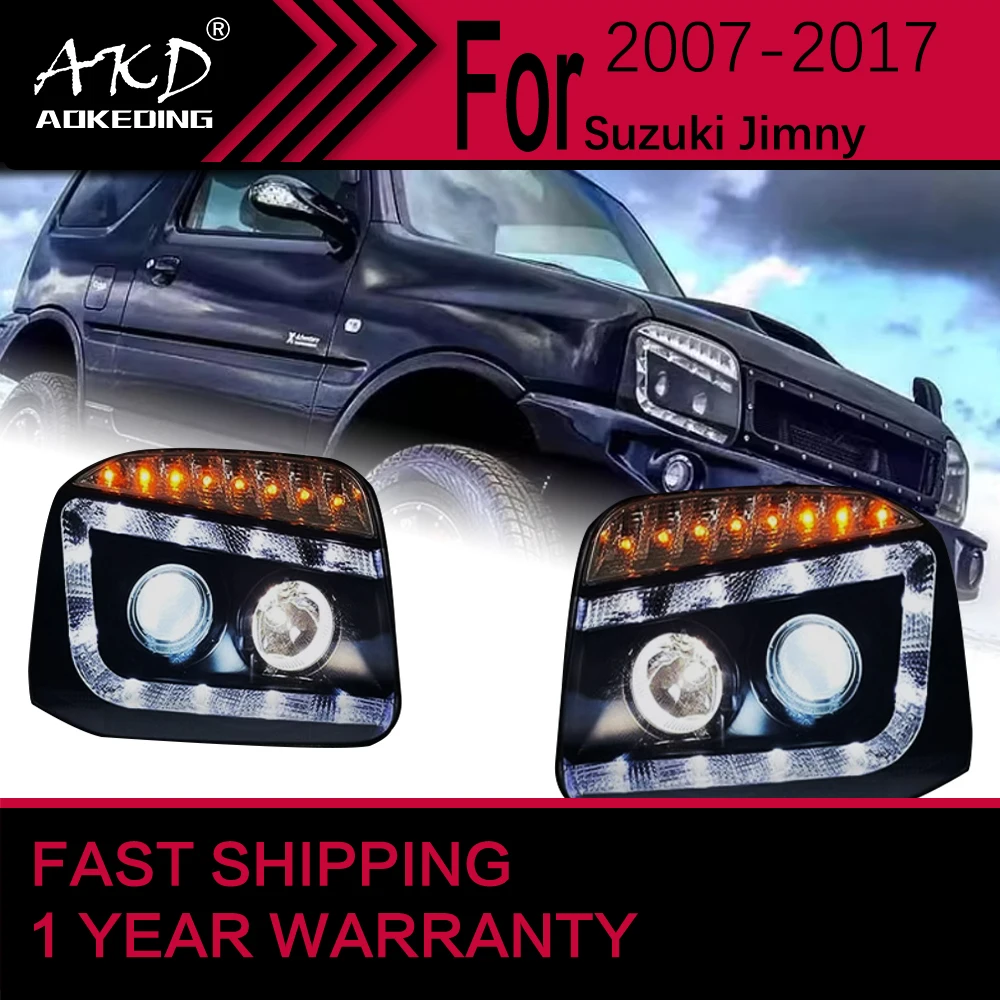 Car Lights for Suzuki Jimny LED Headlight 2007-2017 Jimny Head Lamp Drl Projector Lens Automotive Accessories