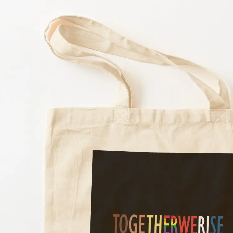 معًا We Rise Unity Design Tote Bag حقيبة تسوق جامعية حقيبة نسائية كبيرة للمتسوقين #3
