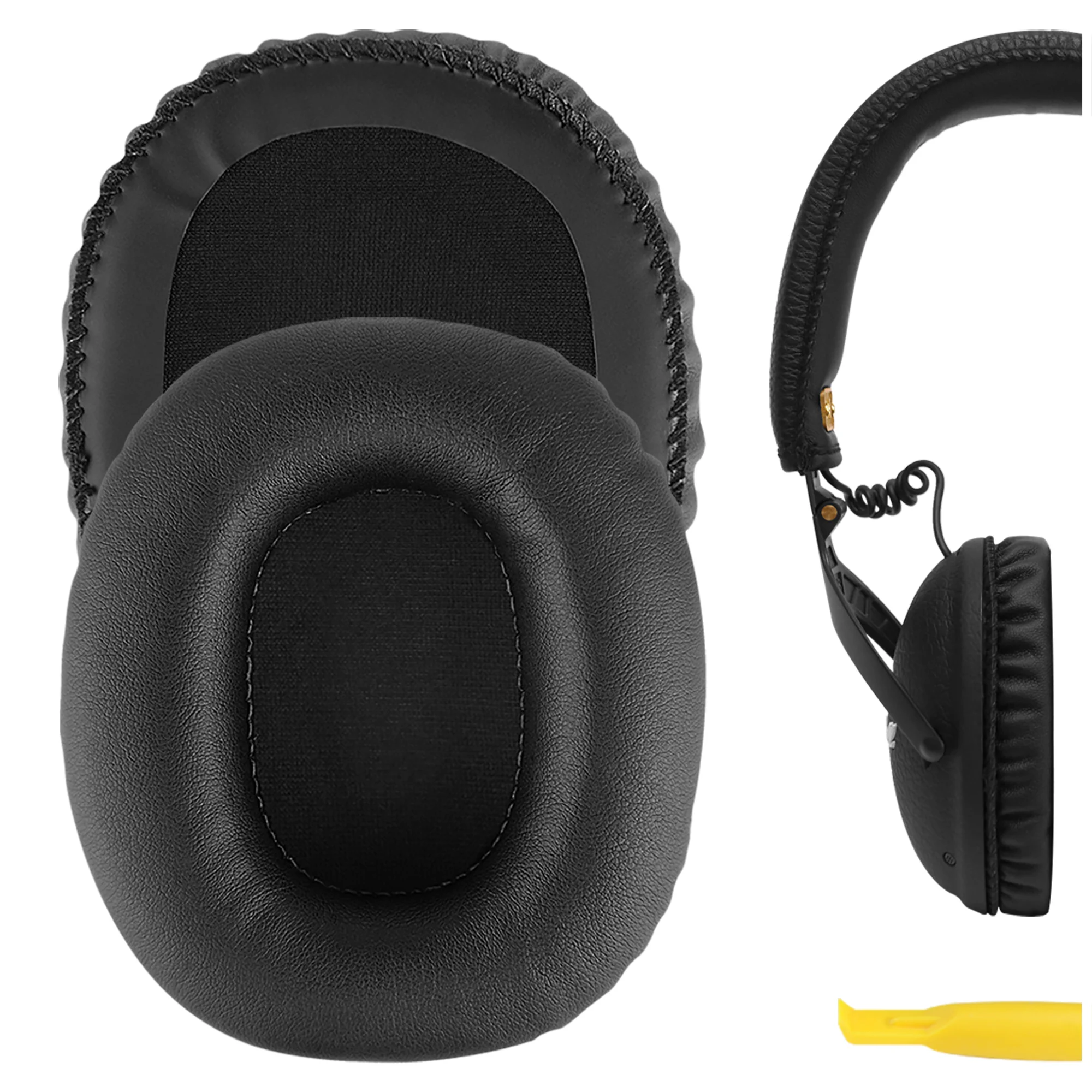 Geekria QuickFit Replacement Ear Pads for Marshall Monitor Headphones Ear Cushions, Headset Earpads