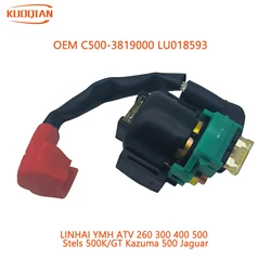 12V Starter Relay Solenoid for Kazuma Jaguar 500cc 4x4 Quad ATV Stels 500 K/GT J500 C500-3819000 LU018593 Kawasaki KLF220
