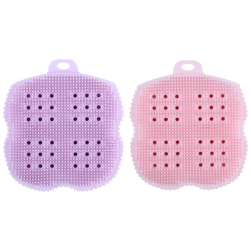 

2 Pcs Cleansing Bath Massage Brush Bristles Bathing Shower Back Scrubber Makeup Remover Baby