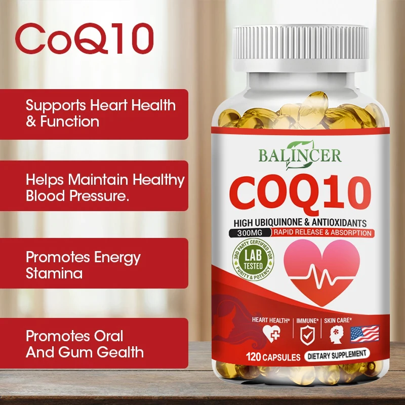 Coenzima Q-10 - Antiossidante naturale per la salute cardiovascolare Aiuta a potenziare l'uscita di energia cellulare e il sistema immunitario