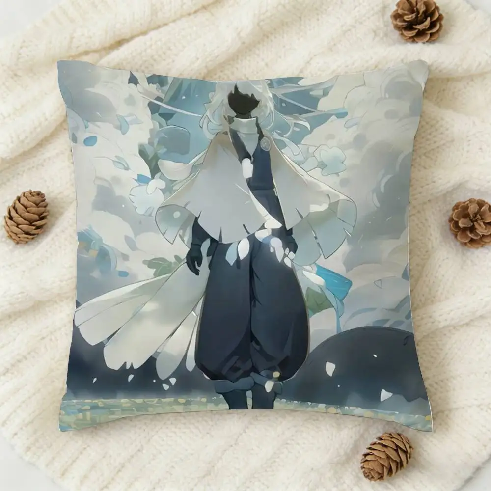 S-Sky Children Of The Light Double-sided Printed Square Decorative Cushion Cover for Sofa Living Room Home Decor