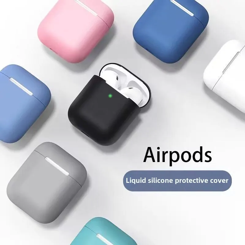 

Airpods1/2protective sleepvei11/I12/proearphone sleeves Apple Bluetooth earbuds case silicone one-piece anti-Gray