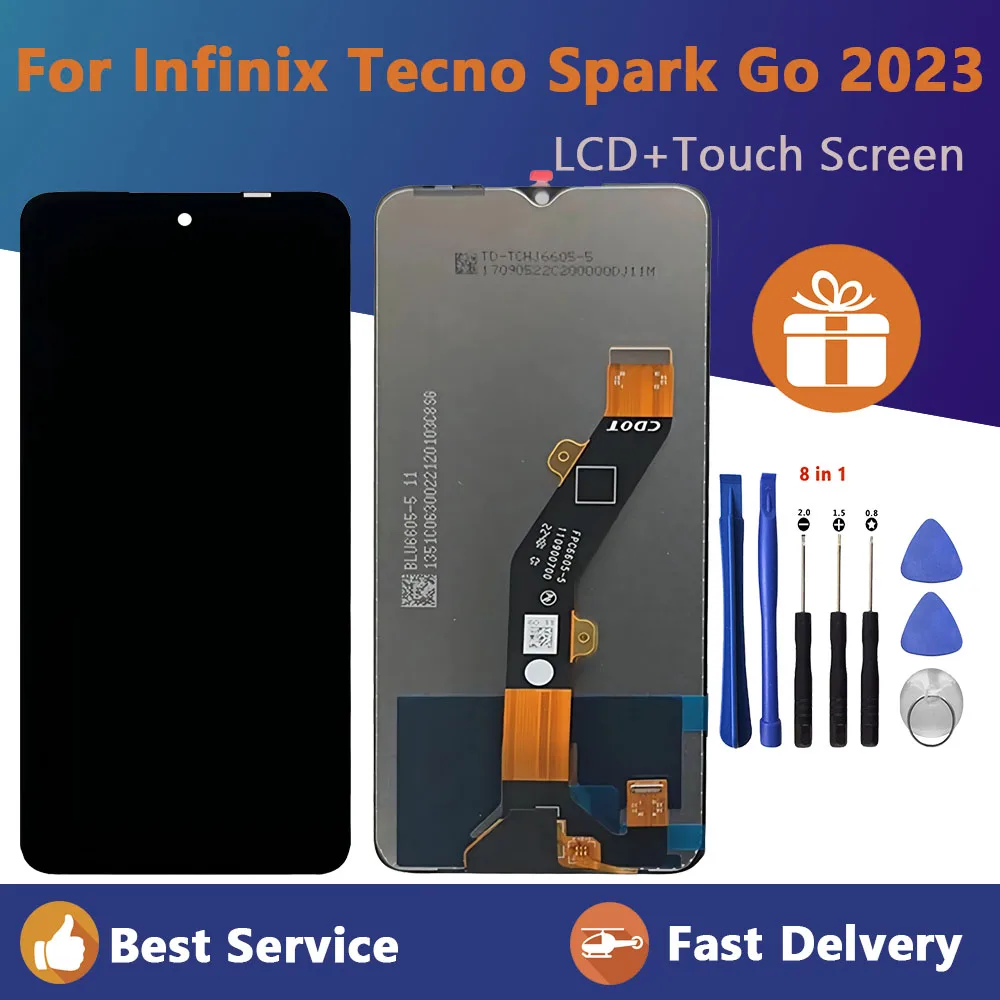 

New Tested For Infinix Tecno Spark Go 2023 Original LCD BF7 Display Screen Touch Panel Digitizer Assembly+Tools