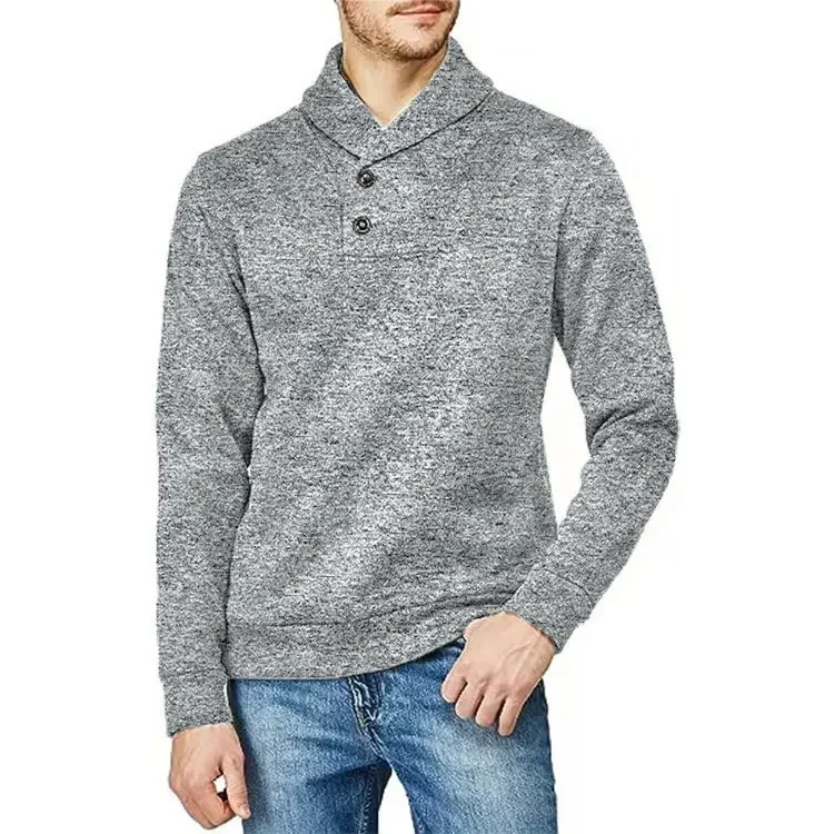 Men's New Semi - Cardigan in Korean Style for Autumn, A Loose, Leisure Pullover Long - Sleeve Thin Sweater Outerwear.