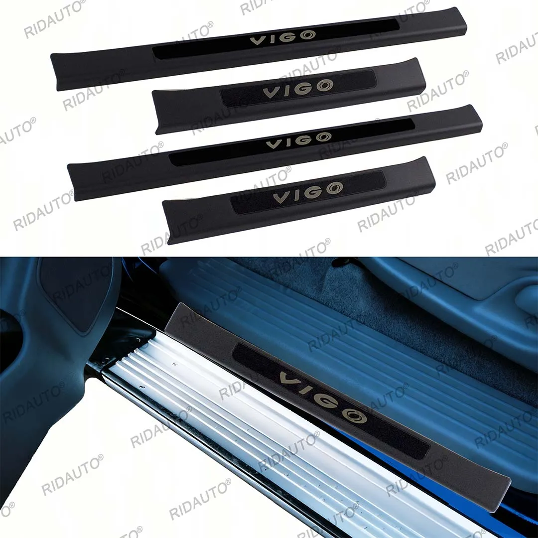 عتبة قطاع الباب قطاع لتويوتا هايلكس فيجو 2008-2014 اكسسوارات السيارات عتبة الباب لوحة بالية حامي غطاء دواسة الكسوة