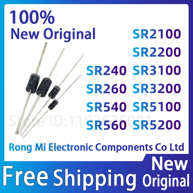 20PCS/LOT SR3100 SB3100 MBR3100 SR5100 SR5200 SR2100 SR2200 SR3200 SR560 SB560 SR240 SR260 SR540 DO-15 27 SR3100 Schottky diode