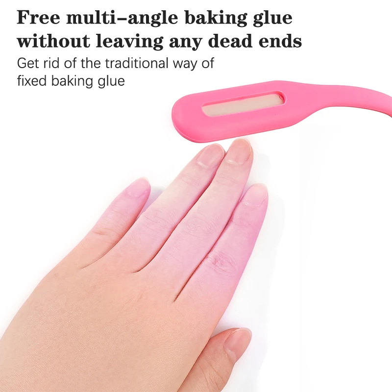 Déterminer le mini sèche-ongles, lampe UV, interface USB, matériau en silicone, flexion aléatoire, lampe de photothérapie pour ongles, vernis à ongles, séchage rapide