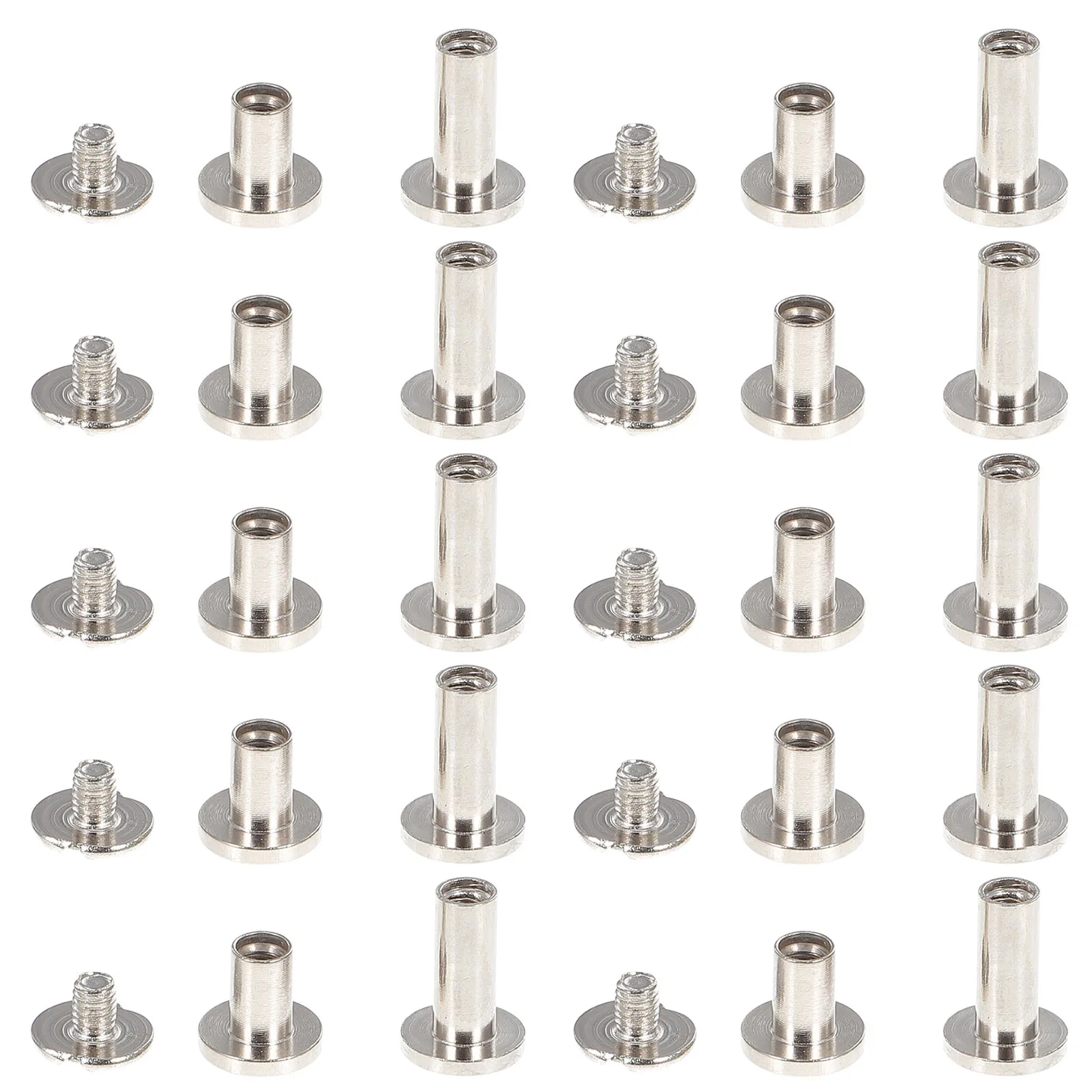 

Screws Post Binding Screw Set Silver Alloy Smooth Surface For Album Scrapbook Account Book DIY Metal Rivets