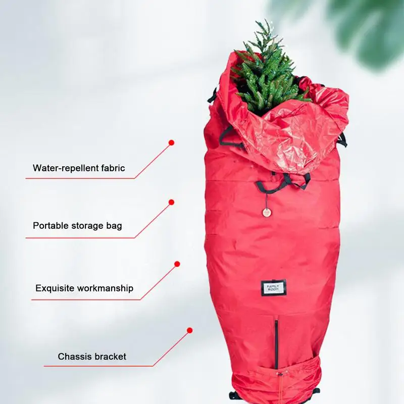 Upright Christmas Tree Storage Bag Holiday Artificial Disassembled Trees With Handles Protects From Dust Moisture Insect