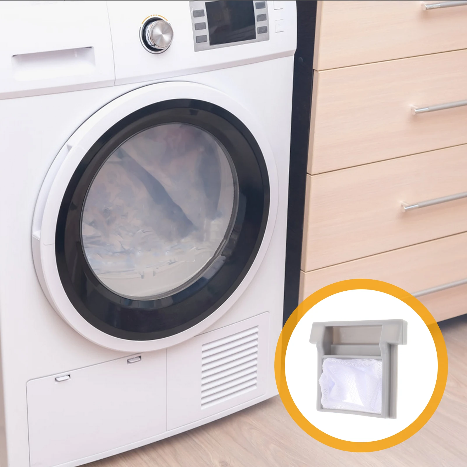 

2Pcs Washing Machine Filter Bags Nylon Mesh Lint Catcher Hair Remover for Laundry Washer Protector and Dryer Lint Filter Mesh