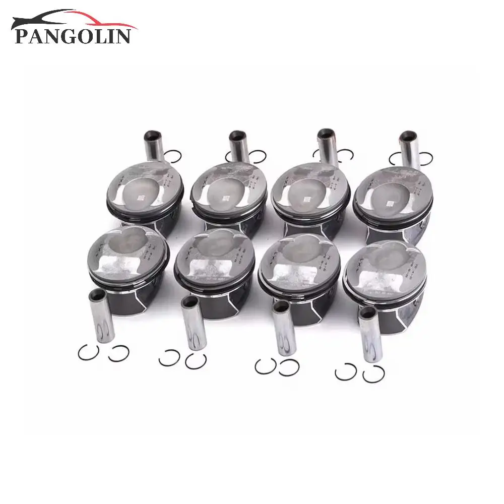 8pcs Pistons Rings Set 94810304827 Fits for Porsche Cayenne Panamera Turbo 4.8L V8 M4801 Replacement