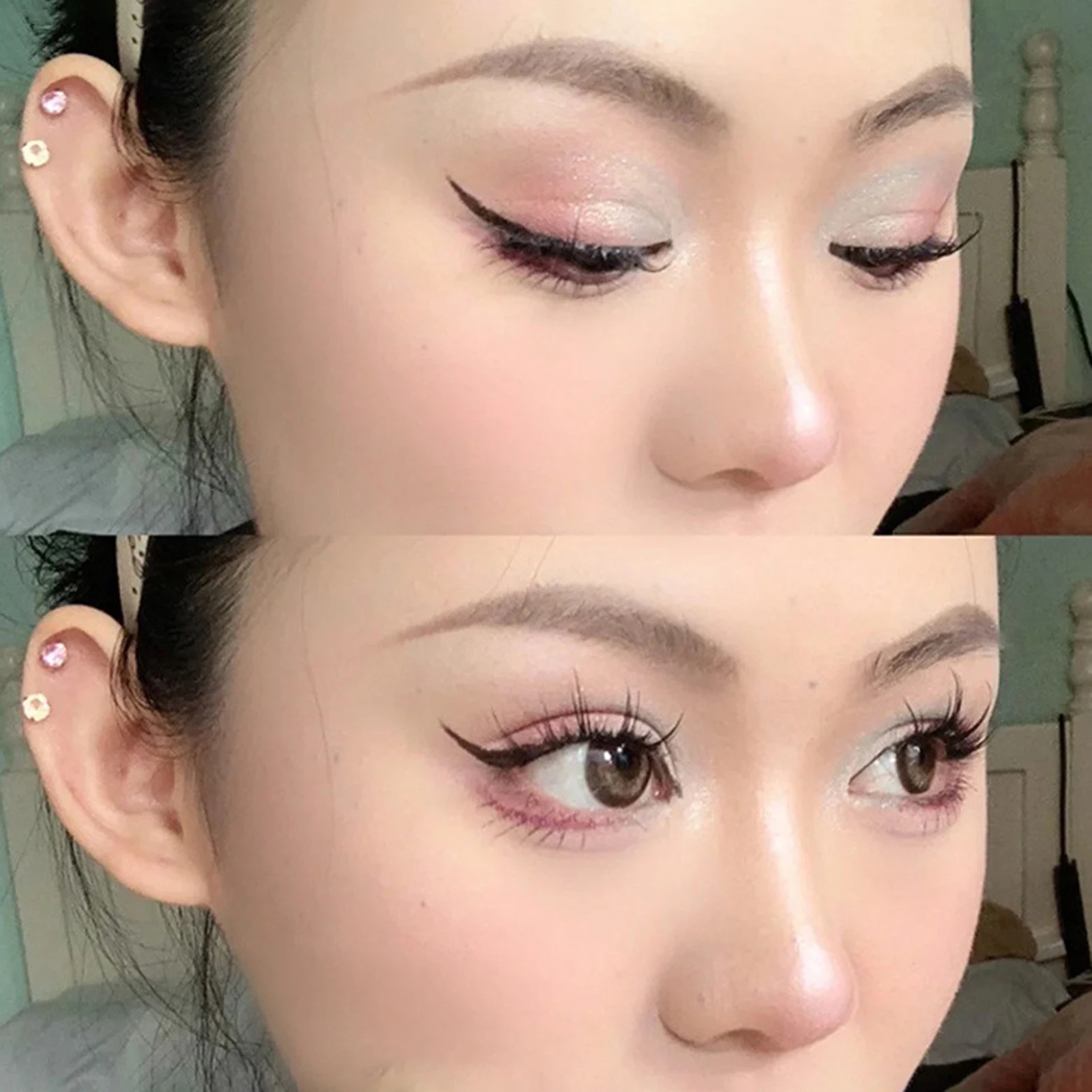 False Eyelashes Strip Wispy Fake Lashes Clear Band Cosplay Manga Lashes Perfect For Professional Makeup Salon Makeup Tool