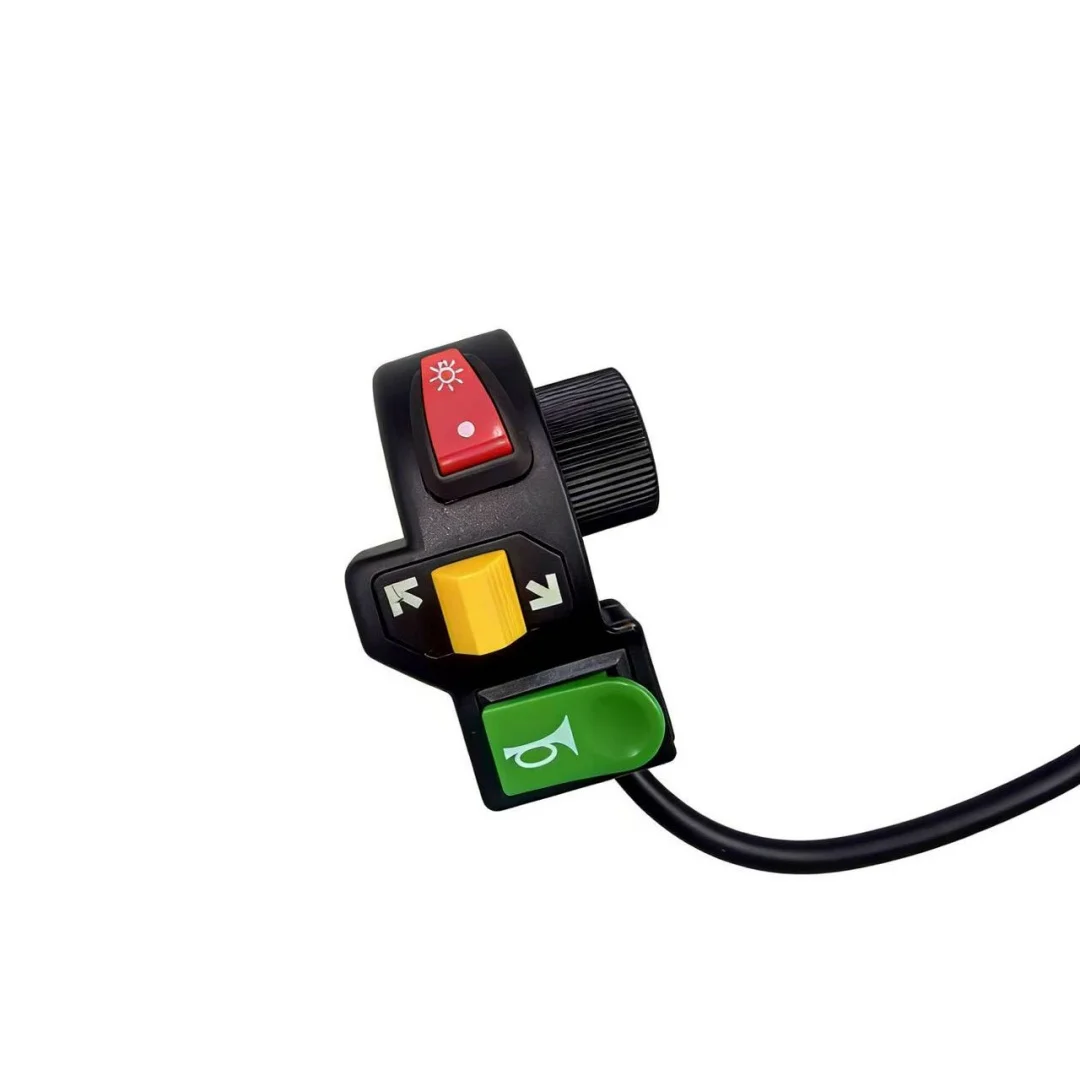 3-in-1 Handlebar Switch for Motorcycle/E-Bike – Light, Horn, Turn Signal, ON/OFF, Fits 22mm Bars