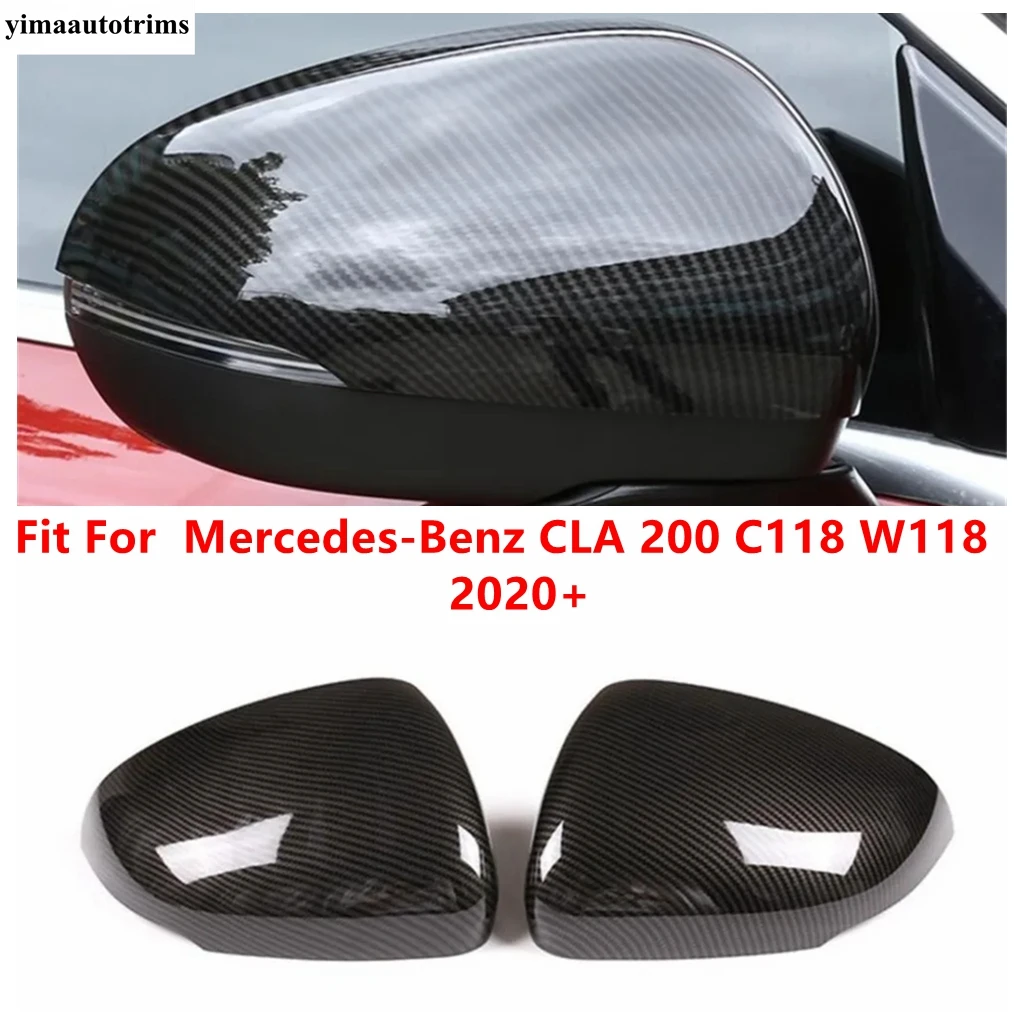 

Rearview Mirror Caps Protection Decoration Cover Trim Carbon Fiber Accessories For Mercedes-Benz CLA 200 C118 W118 2020 - 2022