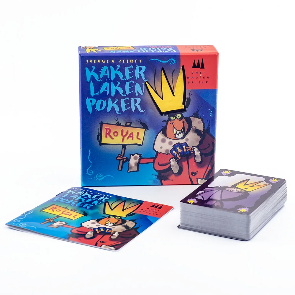 Kaker Laken Royal Card Game - Poker Night Essential Devir-juego Moth Cheate Board Deck para una diversión definitiva