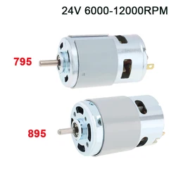795 /895 Double Ball Bearing DC Motor 24V High-speed Large Torque Micro Motor for DIY Toys / Power Tools / Small Machine