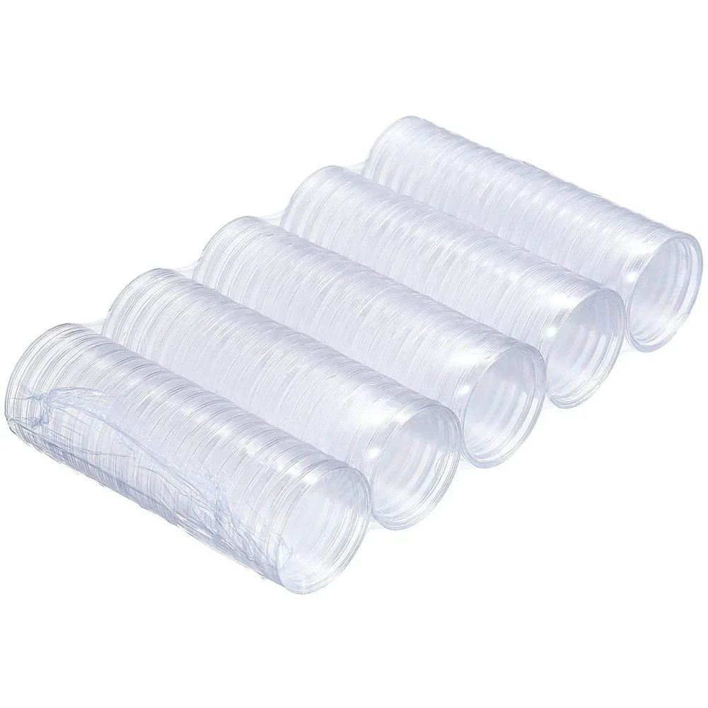 

100 шт., 30-35 мм, прозрачные пластиковые прозрачные капсулы для монет, чехол для хранения, держатель для коробки, прозрачное хранилище для монет для памяти