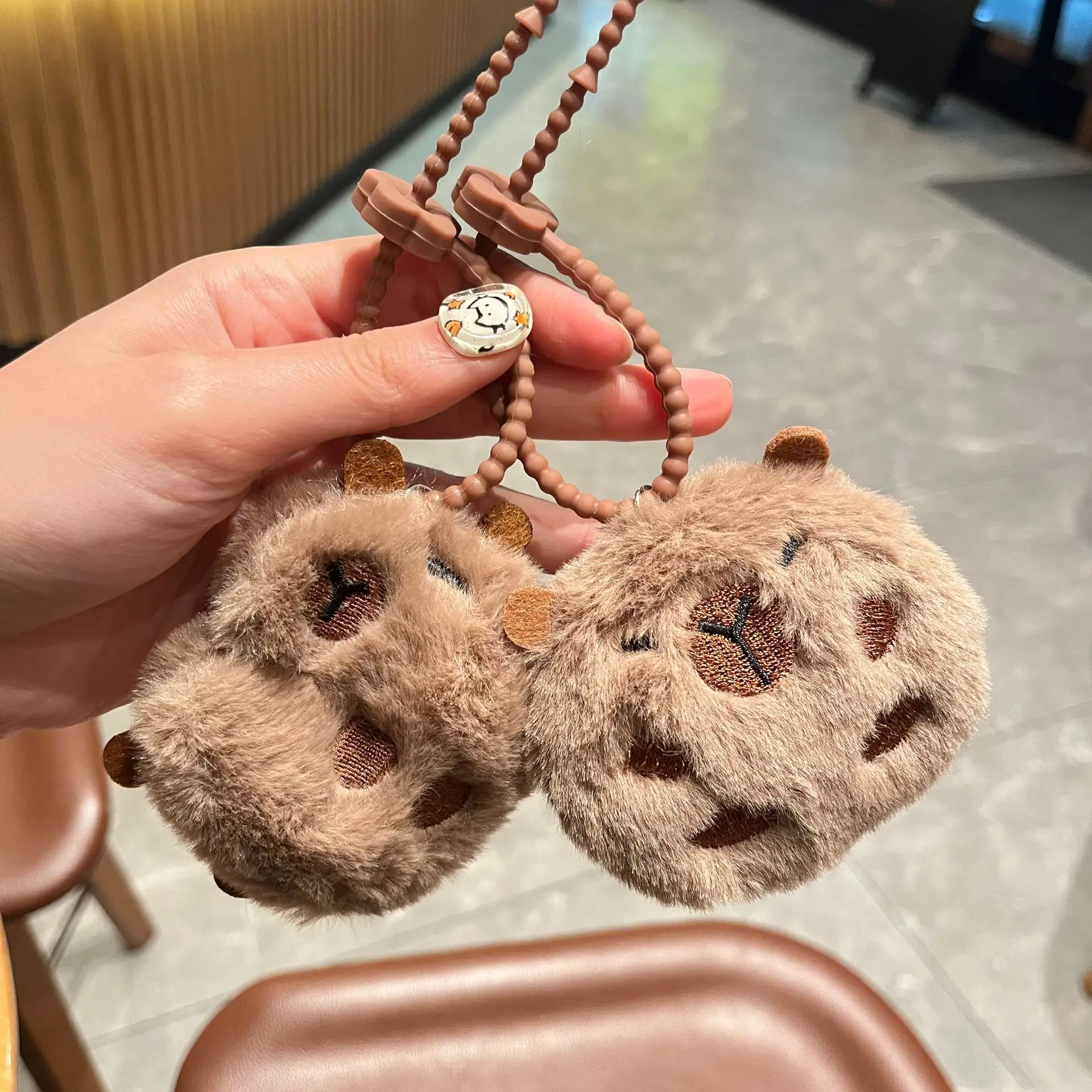 

Cute Capybara Plush keychain Kawaii Cartoon Anime Doll Bag Fashion Creativity Pendant Accessories for Kids Toys Gifts