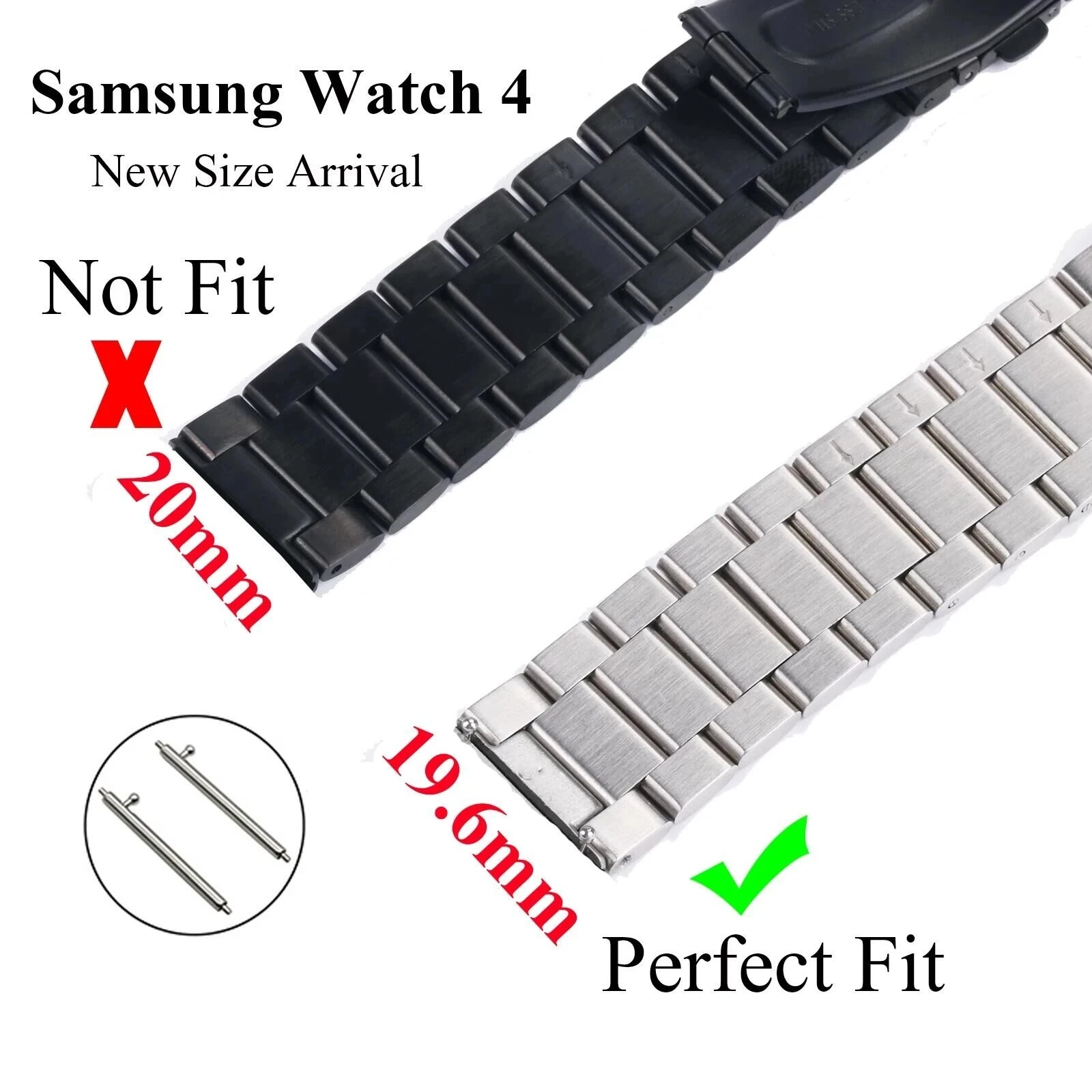 สายโลหะสำหรับ Samsung Galaxy Watch 7 6 5 4 40มม. 44มม. สร้อยข้อมือสแตนเลสสำหรับ Samsung Watch 4 6คลาสสิก43 47มม. 46มม.