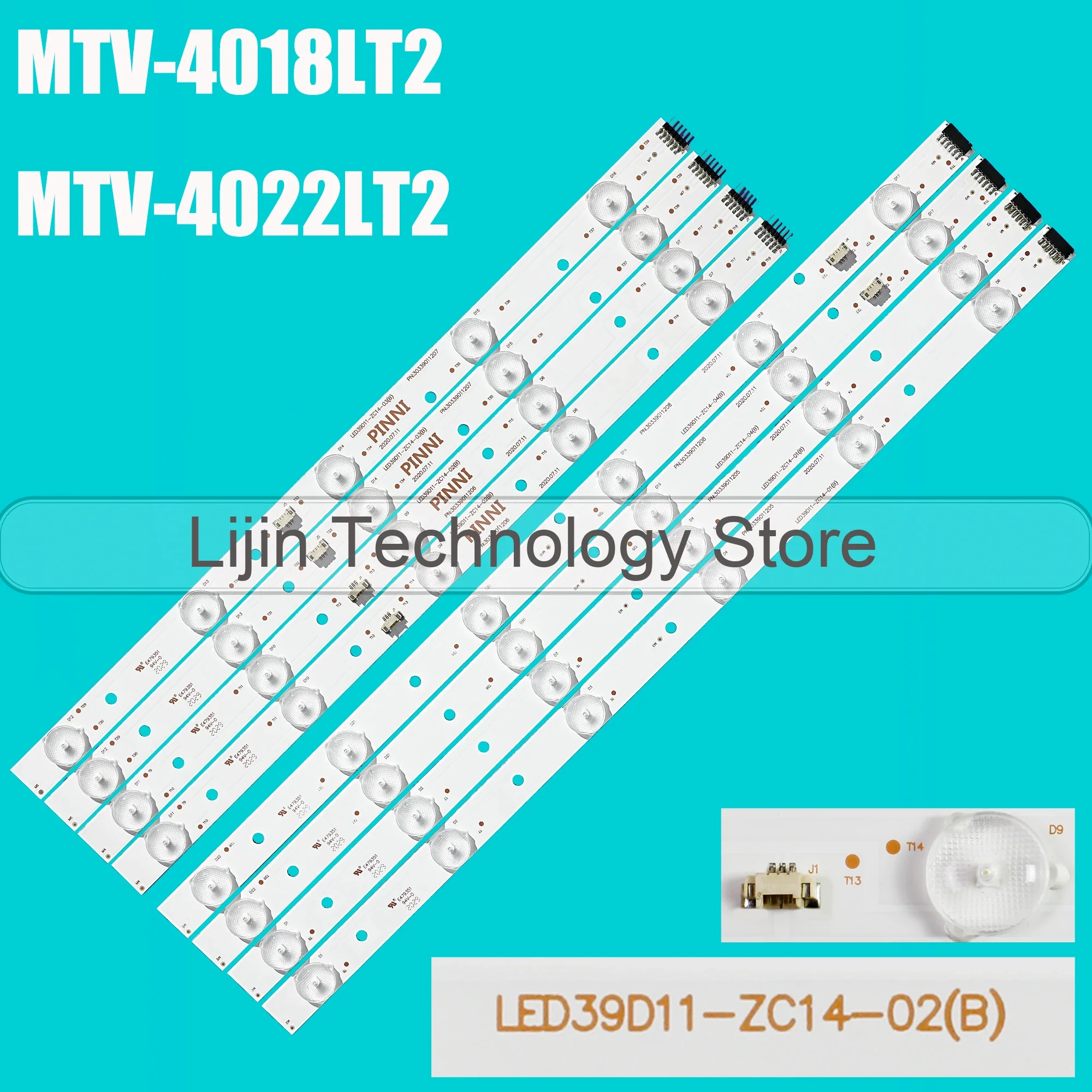 

Светодиодная лента подсветки для PLE-3903FHD LE39M600F LE39PW3 MTV-4028LT2 MTV-4029LTA2 LED39D11-ZC14-03 04 LED39D11-ZC14-02