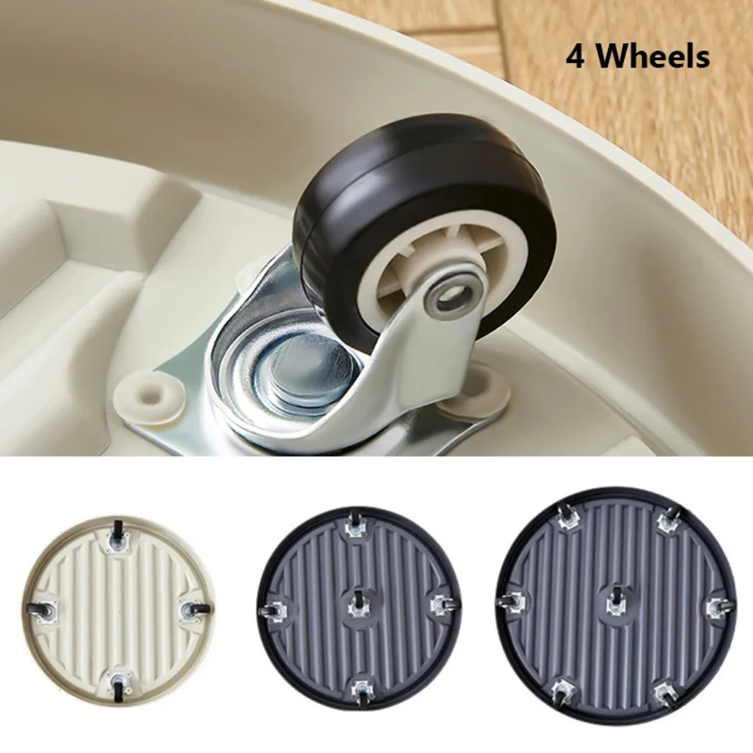 Pot Tray with Wheels Round Movable Planter Dolly Trolley Pallet Outdoor Indoor Tree Flower Planter Stand Home Daily Use