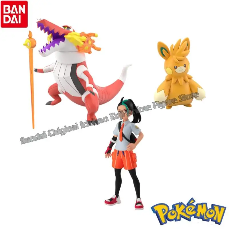 

In Stock Bandai Model Doll Brand New Boxed Pokemon Nemona Skeledirge Pawmot Anime Characters Original Garage Kit Action Figure