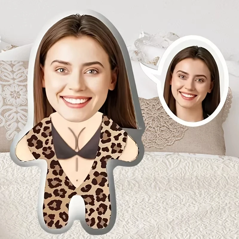 Customized 3D Printed Face Pillow with Personalized Photos and Plush Pillows, Interesting Head and Body Shapes for Home