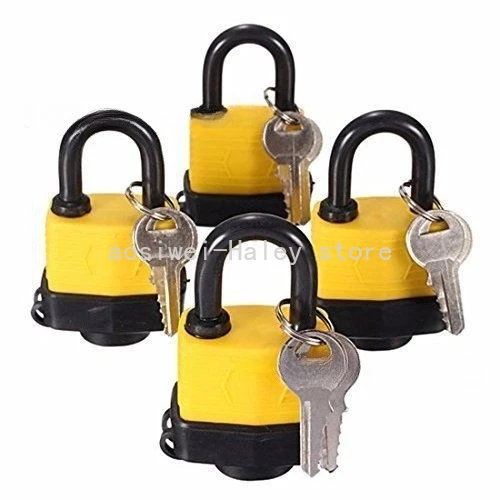 4pcs  Waterproof same Lock Laminated Padlock Pad Same Key electricity box lock Gate Door