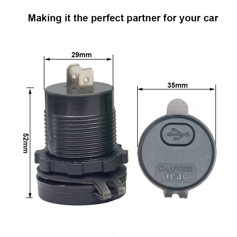 Quick Charge QC3.0 Type A Usb & Pd Type C Socket Lader Met Voltmeter