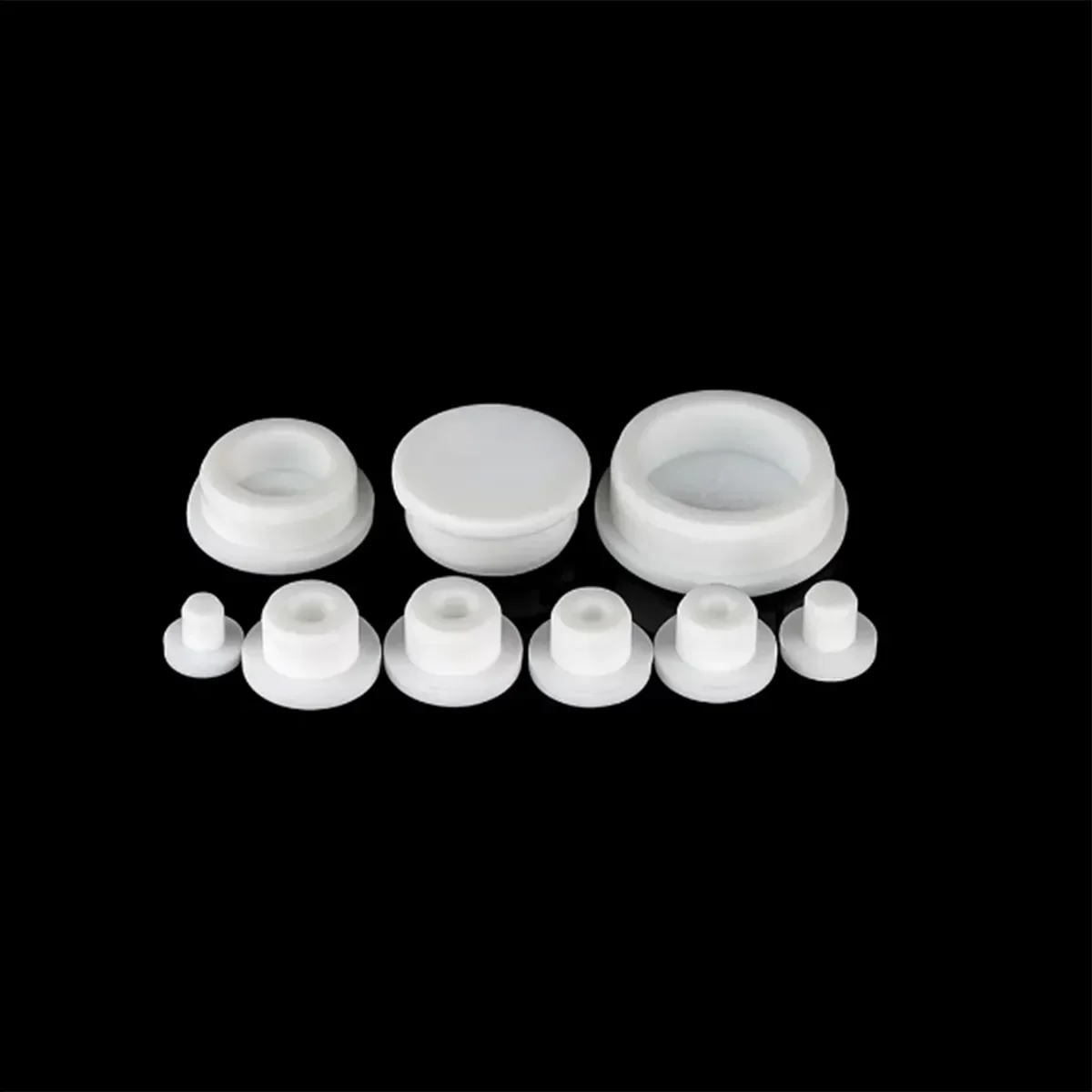 White Silicone T-Shaped Plug Circular Waterproof Sealing Rubber Plug Hole Cover