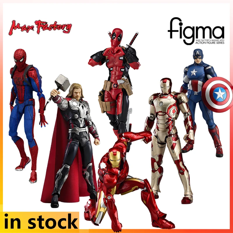 

Max Factory Original FIGMA Action Figure 217 Iron Man Mark VII Anime Action Figure Model Toys Collectible Model Gifts for Boys