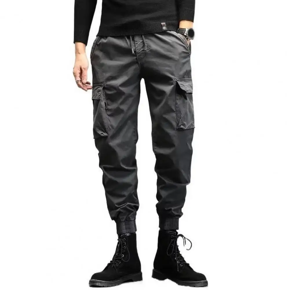 Брюки-карго мужские с несколькими карманами, стильные удобные штаны со средней посадкой, дышащая ткань, стиль хип-хоп