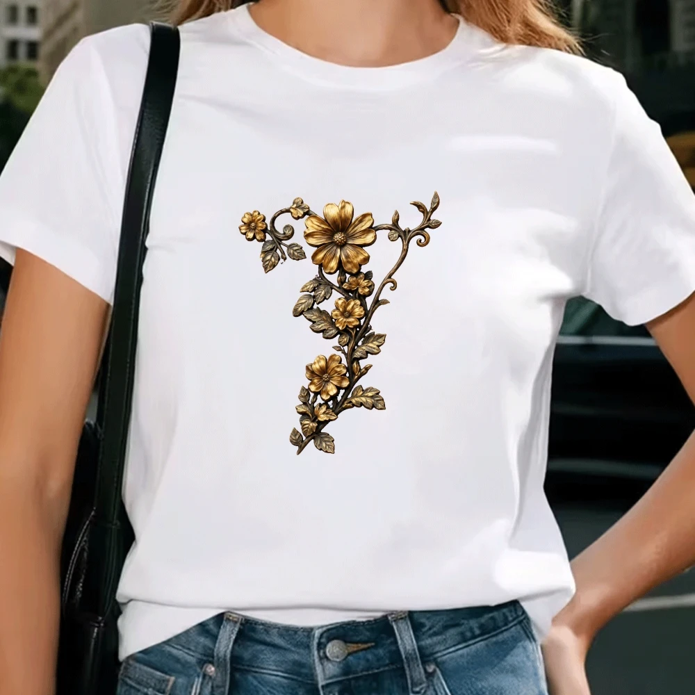 4PCS DIY iron on transfers, 25cm/9.84in, Floral Cross Design Easy to transfer heat, suitable for T-shirts, washable stickers