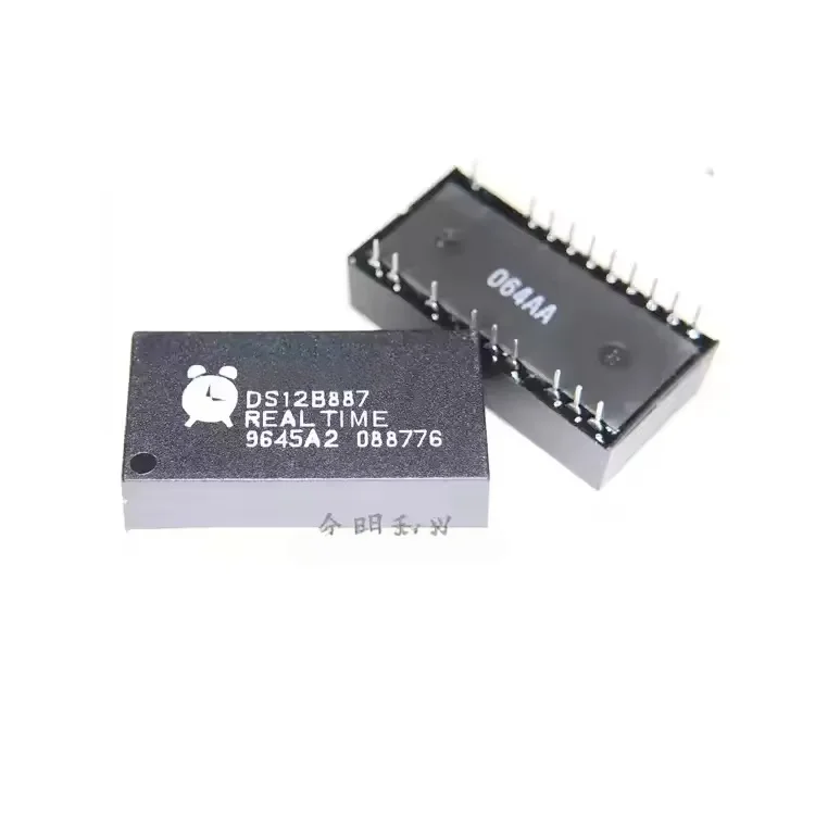 100% nuevo DS12C887+ DS12B887 DS12887-reloj en tiempo real-RTC-IC-reloj-calendario-113B-paralelo-24DIP-módulo