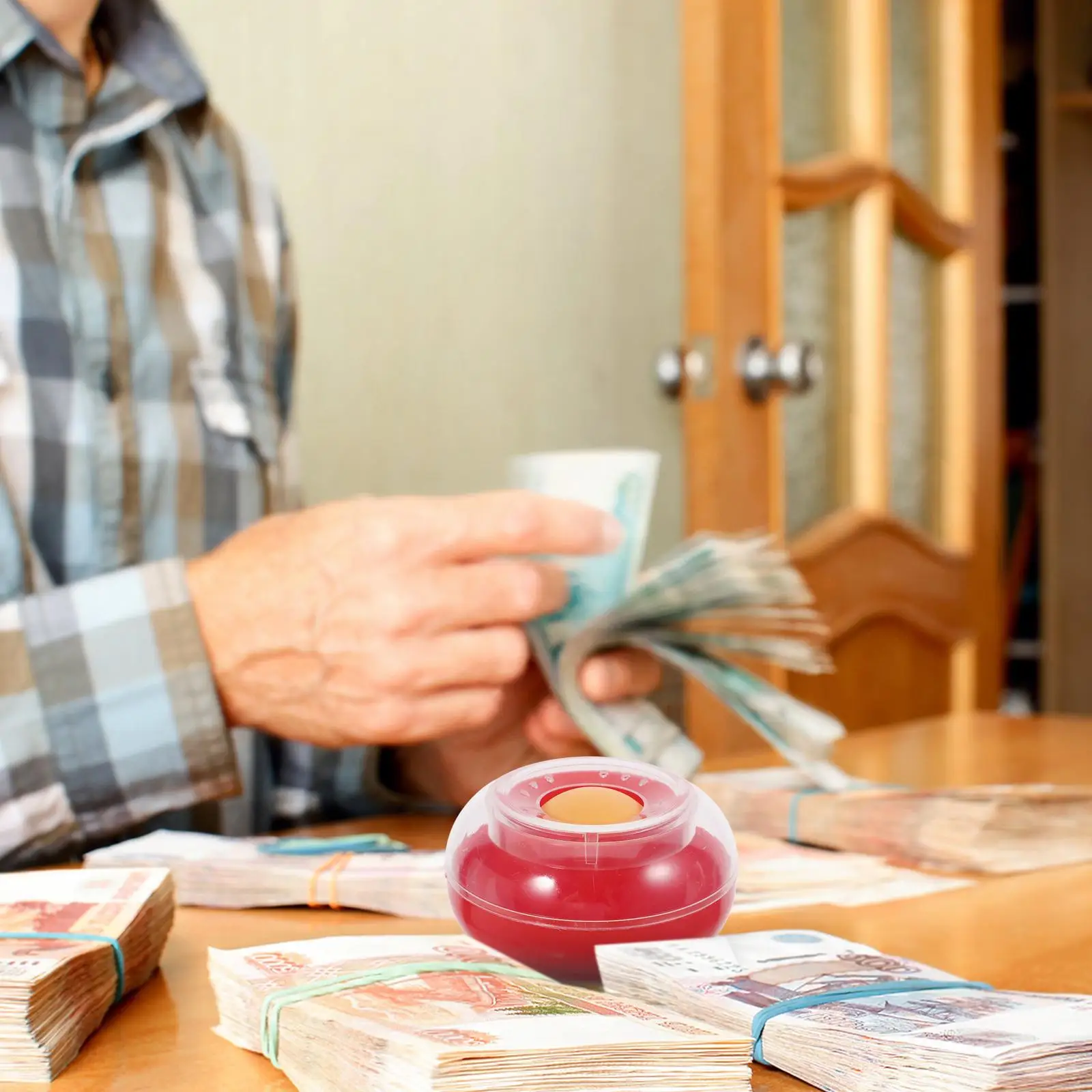 5 قطع من مرطب إصبع عد الأموال لسطح المكتب ومغلف مستندات الزبدة المرطبة #4