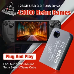 Batocera 128G Gaming Stick With 43000+ Retro Games Plug&Play Emulators For PS3/PS2/PS1/N64/NES/MAME For Steam Deck/PC/Laptop