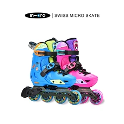 Micro INFINITE SE,Adjustable Size Inline Skate for Junior Professional Freestyle Roller Skating Championships,Hi-LO Wheels Setup