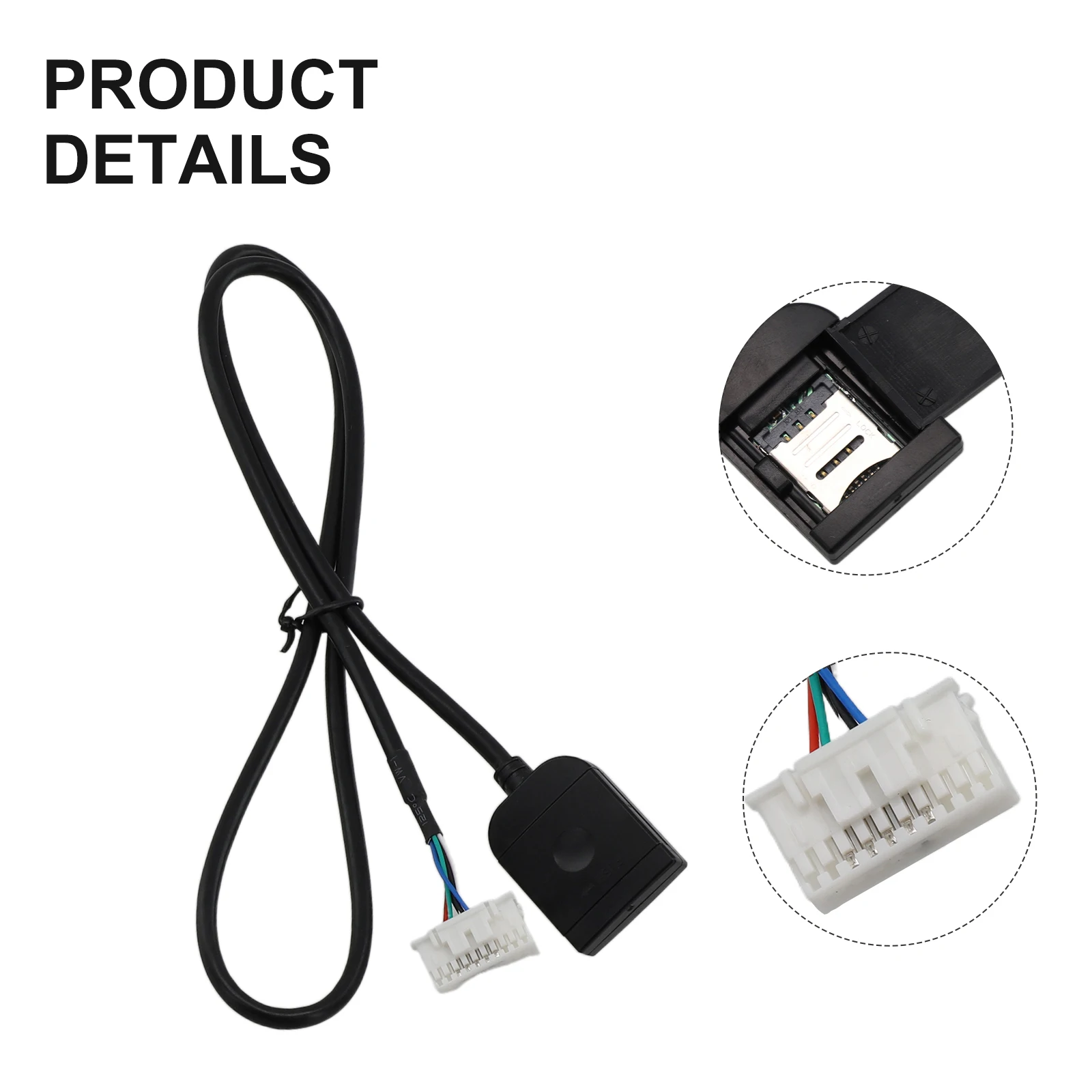 ABS V Card Slot Adapter Features Wear Resistant Gps 4G 20pin Cable Connector High Quality Navigation Equipment