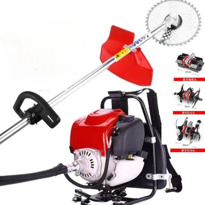 Four-stroke, backpack, high-power, lawn mower, small household lawn mower, agricultural multi-function, brush cutter