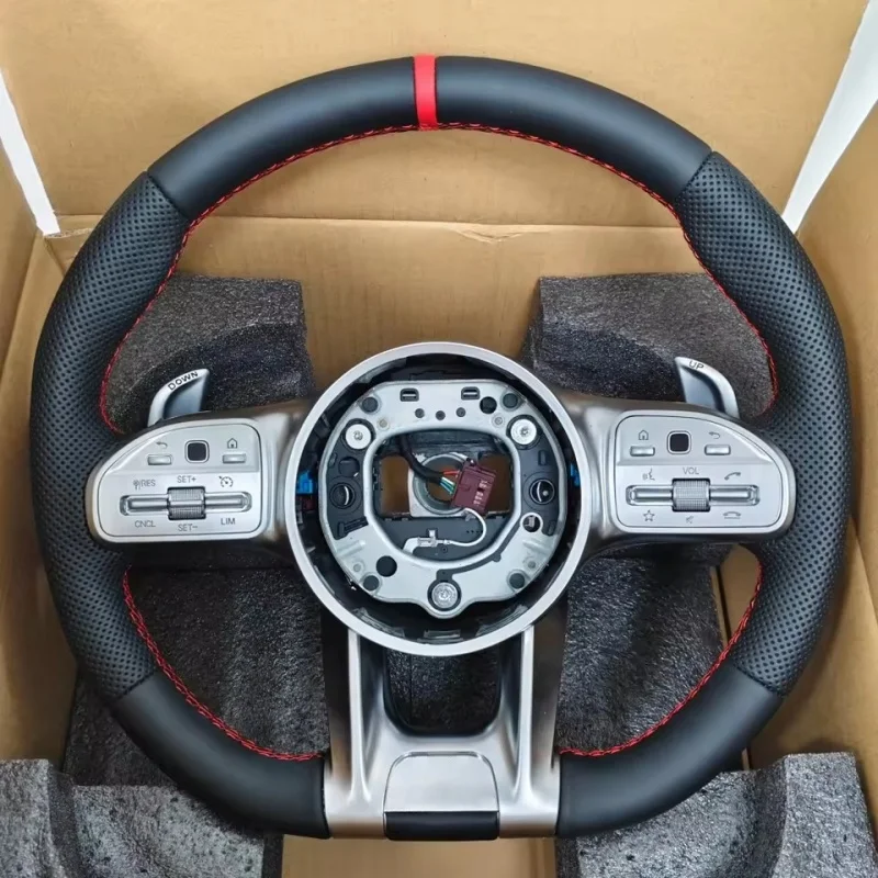 Индивидуальный кожаный руль для автомобилей Mercedes Benz W209 W222 W221 W253 E350 X166 X253 GLC 43.