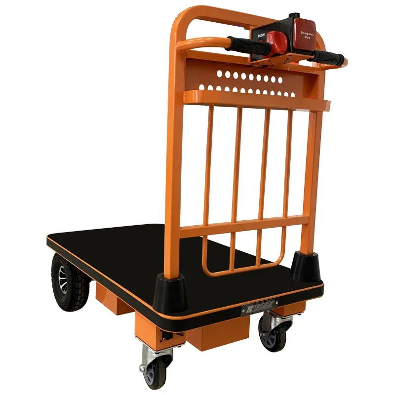 106 Warehouse Electric Hand Cart Heavy Electric Platform Truck Electric Four Wheel Trolley for Moving