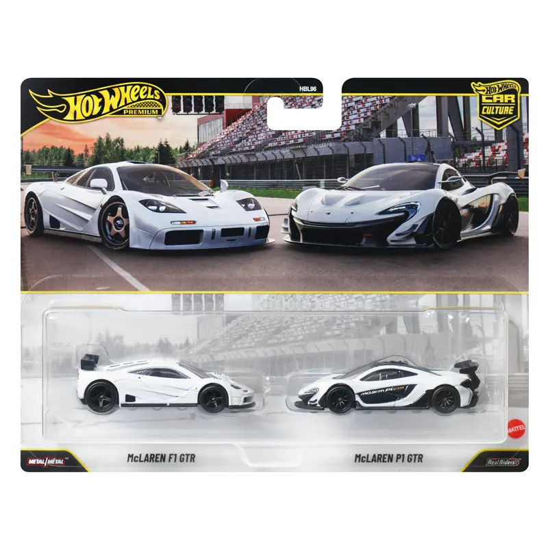 2026 Original Hot Wheels Premium 1/64 Car Culture MACLAREN F1 GTR   MACLAREN P1 GTR 2 PACKS Hotwheels 1:64 Car Model HBL96-JHW52