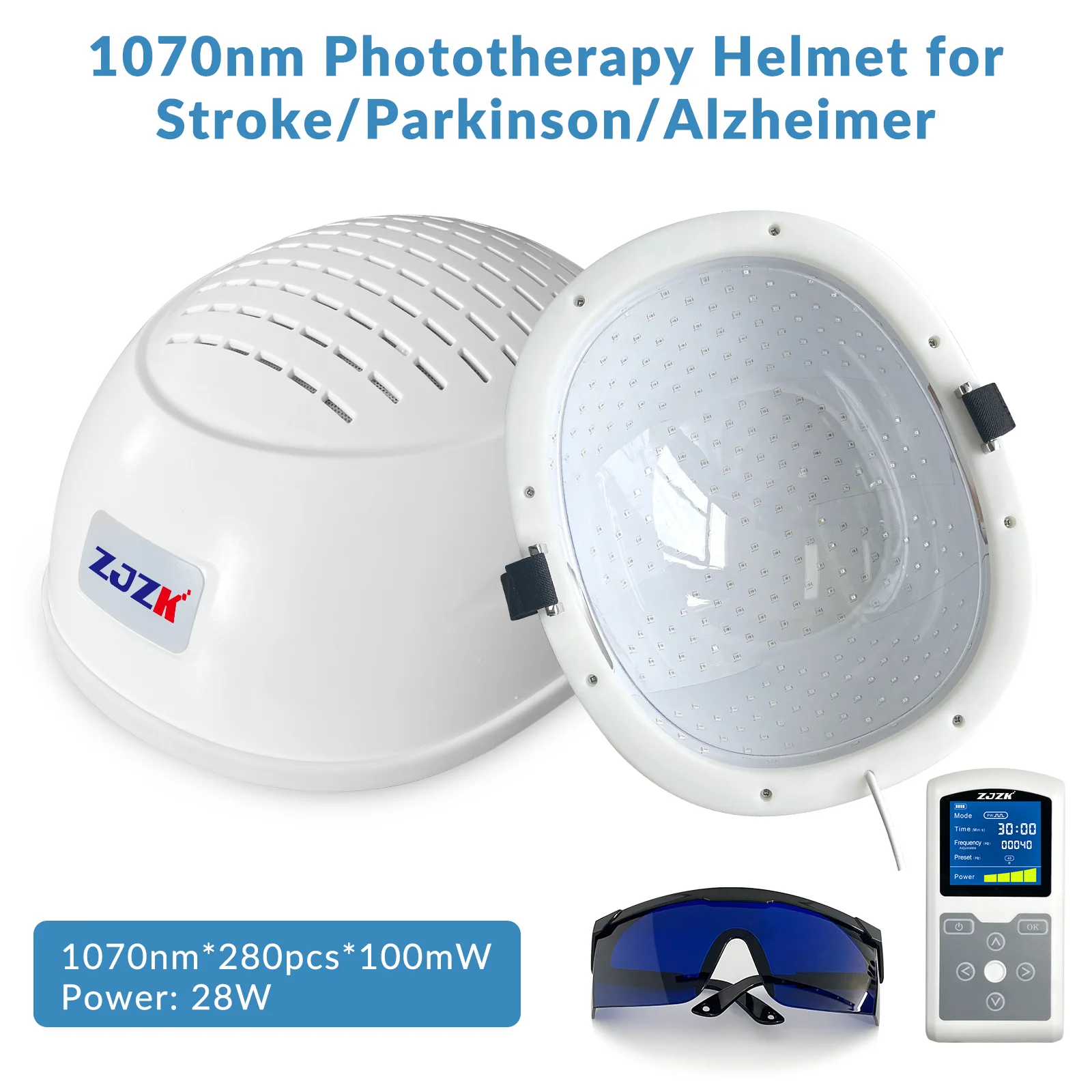 ZJZK Treatment Of Cerebral Palsy 810nmx280diodes tdcs Transcranial Stimulation Photobiomodulation Devices Traumatic Brain Injury