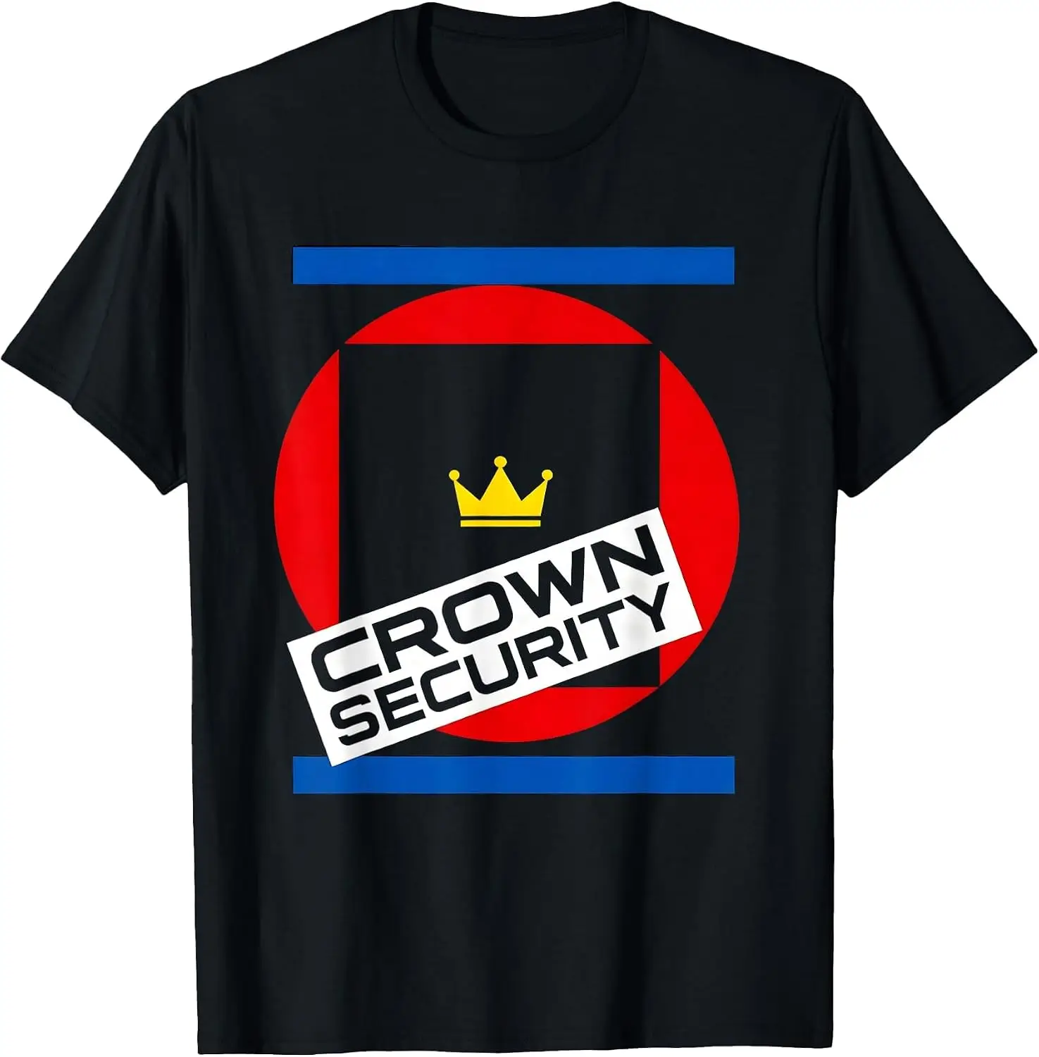 Men's Crown Security Bauhaus Modernist Halloween Costume Humor T-Shirt Men's Spooky Halloween Graphic Print T‑Shirt, Crew Neck Short Sleeve Casual Cotton Tee For Holiday Party Daily Street Wear.