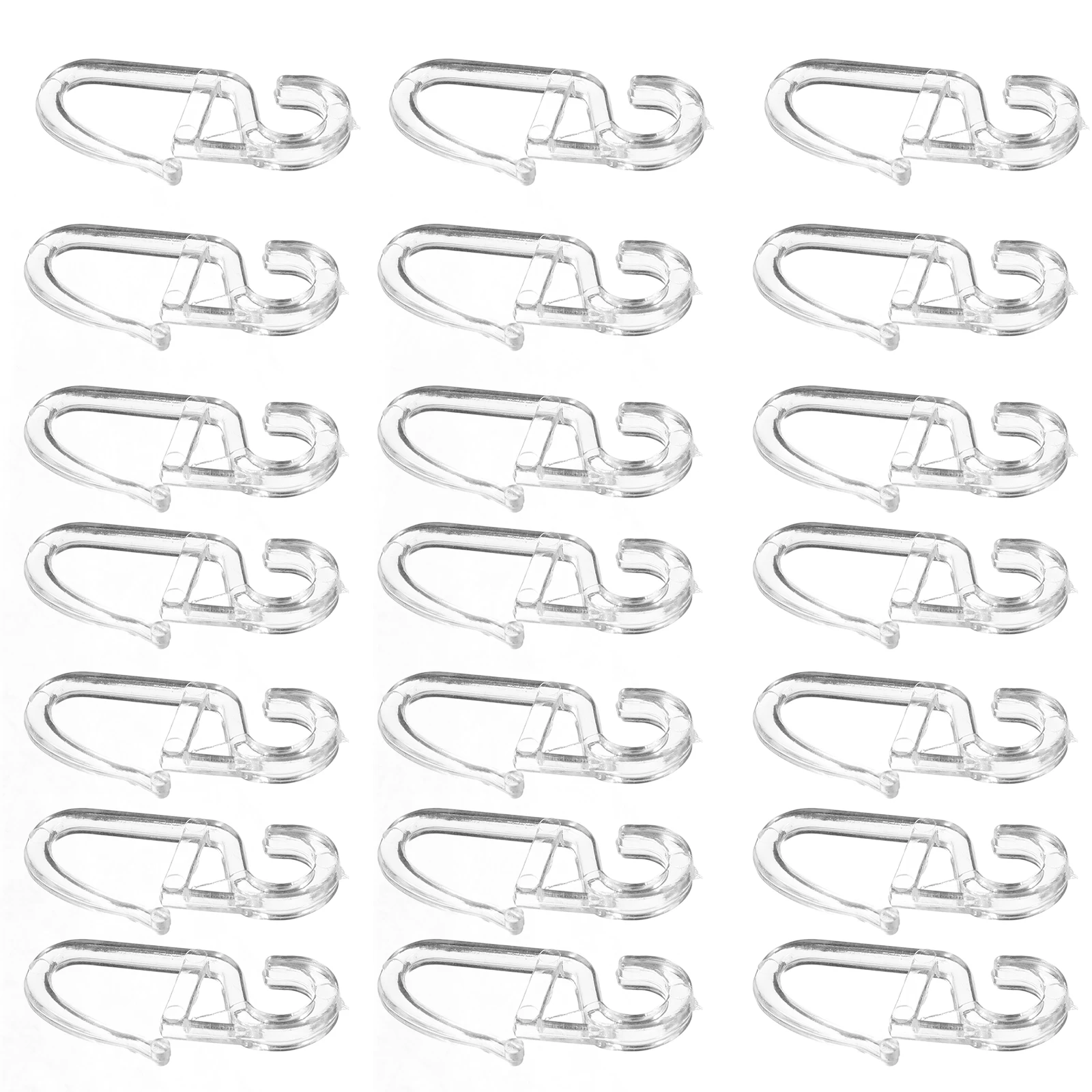 

50pcs Universal Curtain Hooks for Bed and Shower Windows with White Privacy Curtain Support and Easy Slide Feature
