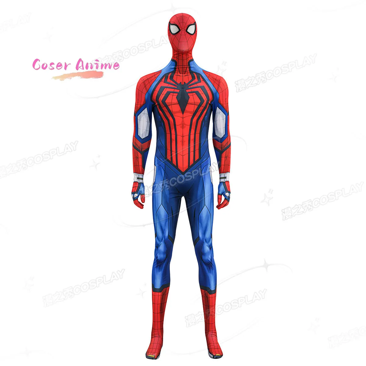 

Fighting Spirit Game Character Cosplay Full Set Costume, Men's Tight Bodysuit