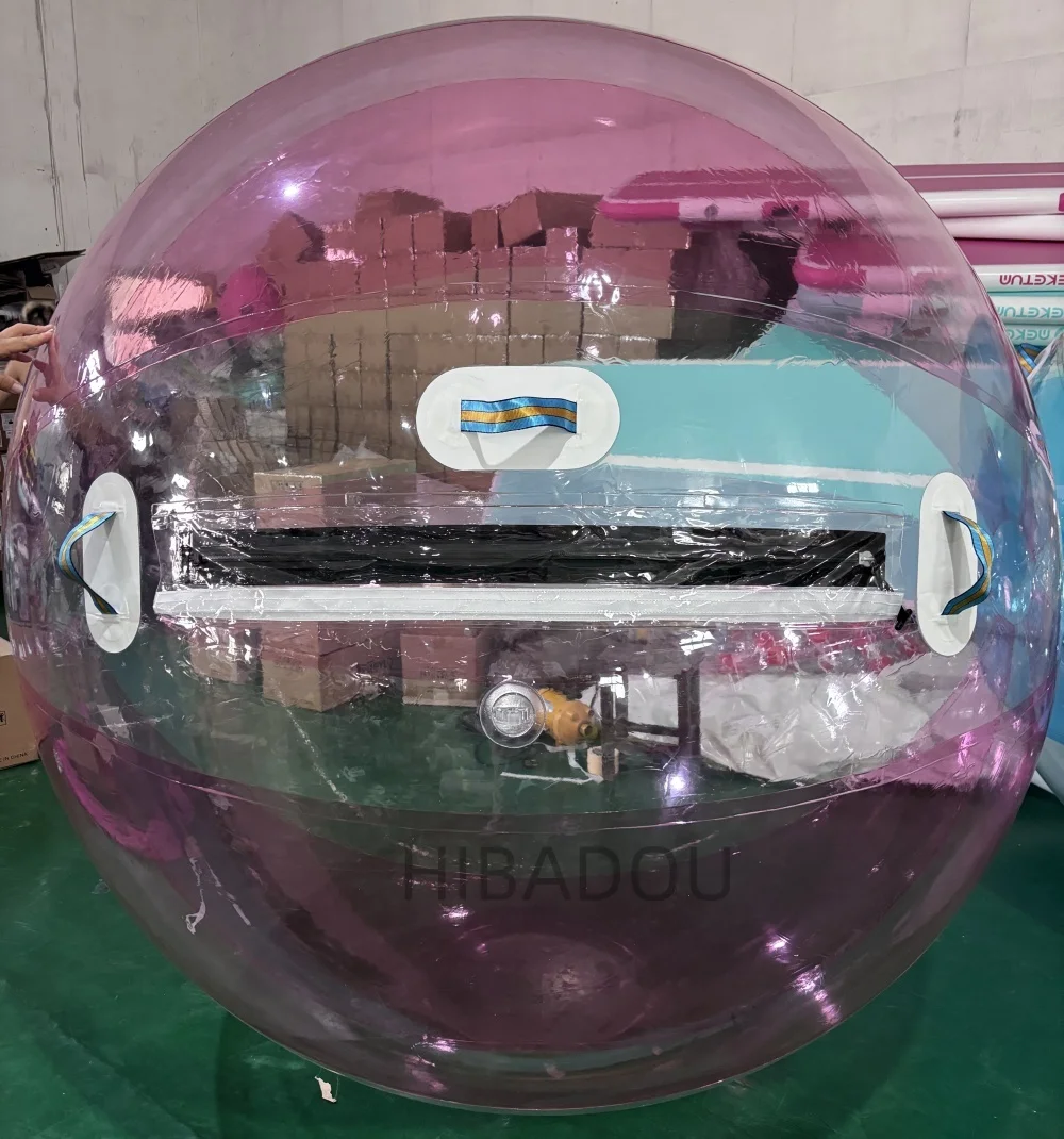 3 Soft Handles Inflatable Water Walking Ball 2M TPU Human Hamster Ball for Pool Lake Beach Outdoor Water Game