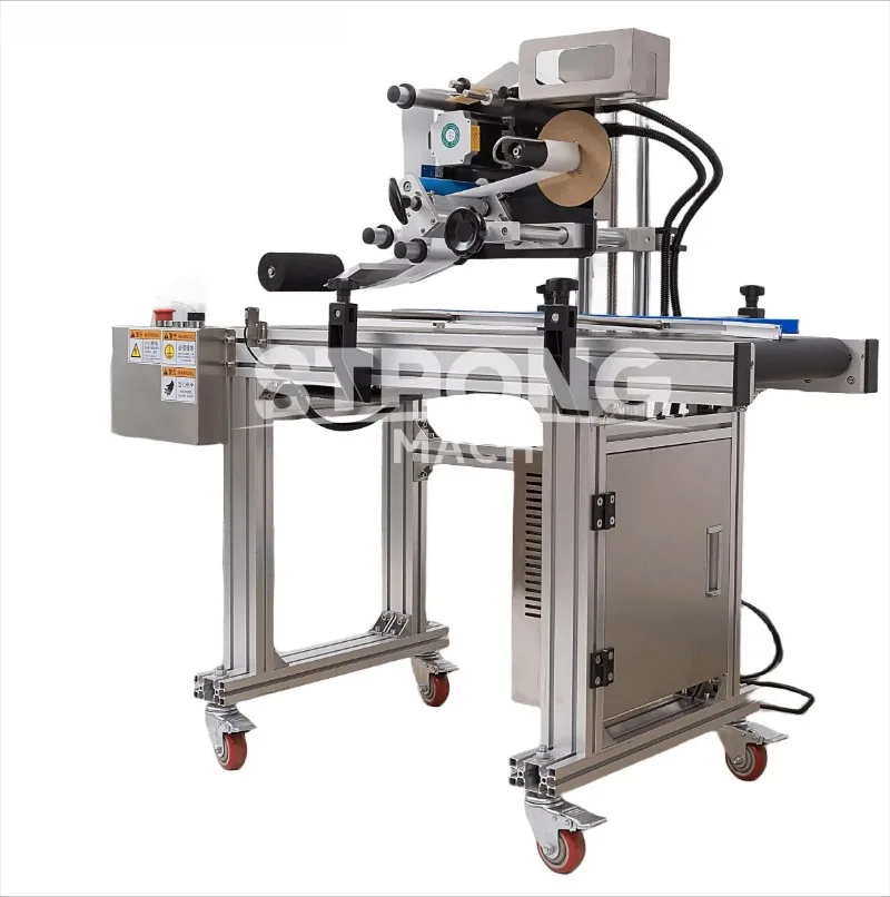 Automatic Flat Surface Labeling Machine Industrial Self Adhesive Label Printer with PLC Control Low Price for Packaging